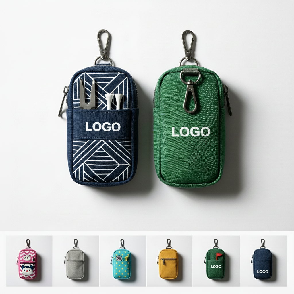 Durable Golf Tee & Ball Organizer Pouch for Rangefinder, Phone, and Wallet