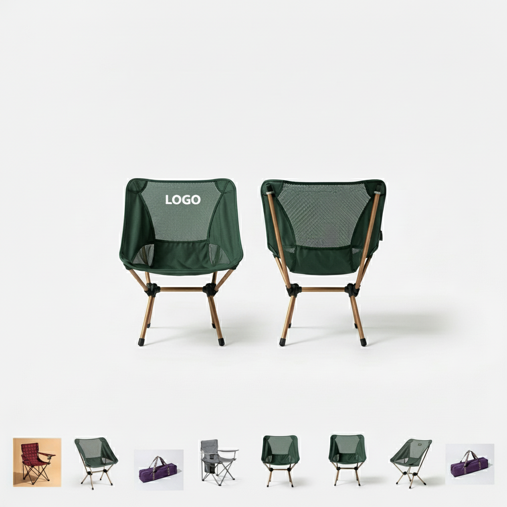 Compact Folding Camp Chair with Carry Bag