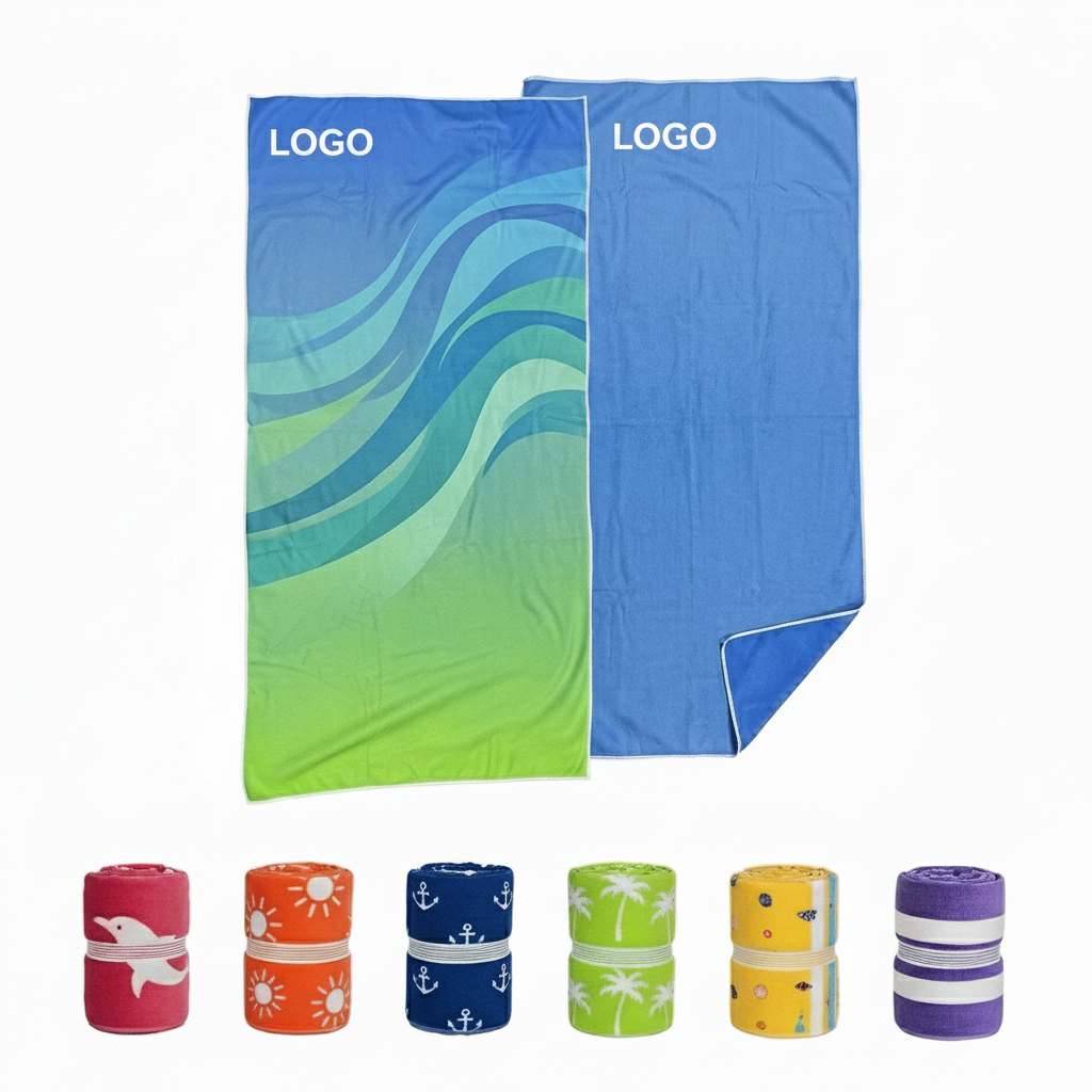 Premium 250gsm Polyester Beach Towel with Vivid Digital Printing