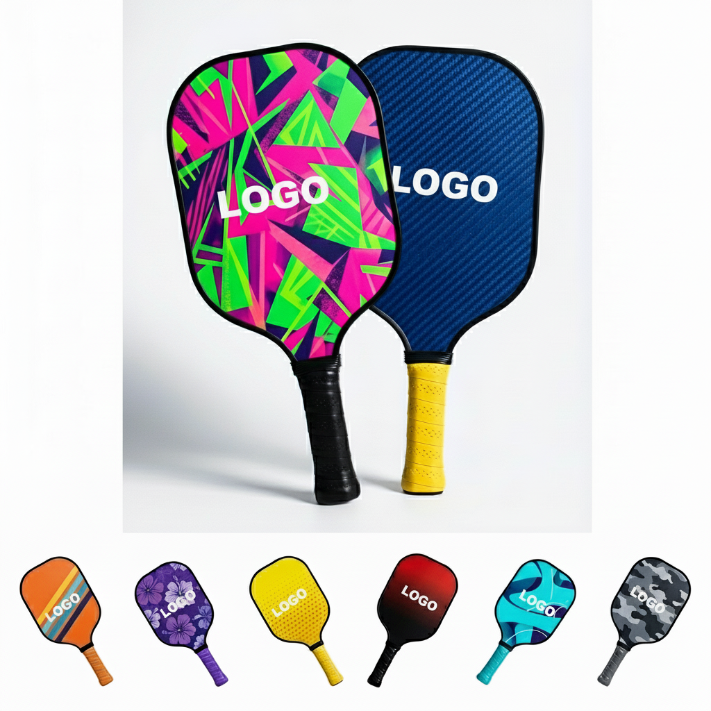 Pro-Grade Fiberglass Pickleball Racket with Personalized Full-Color Design