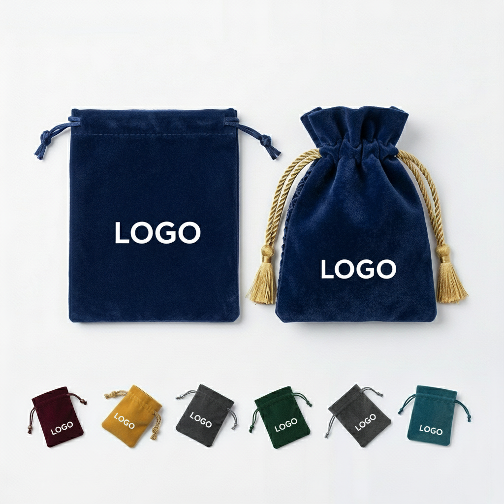 Elegant Velvet Drawstring Pouch - 4